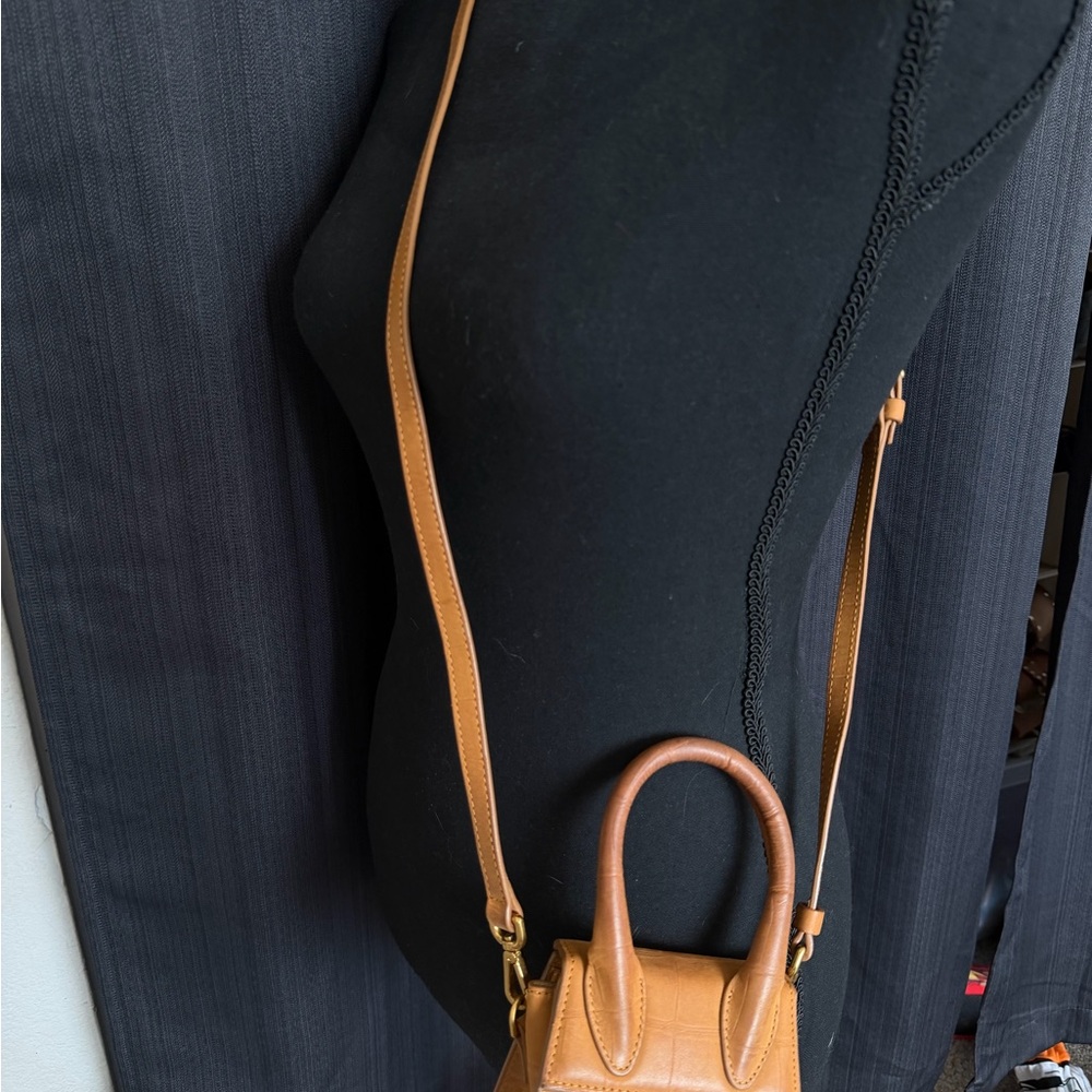 Jacquemus Tan Mini Leather Crossbody Bag